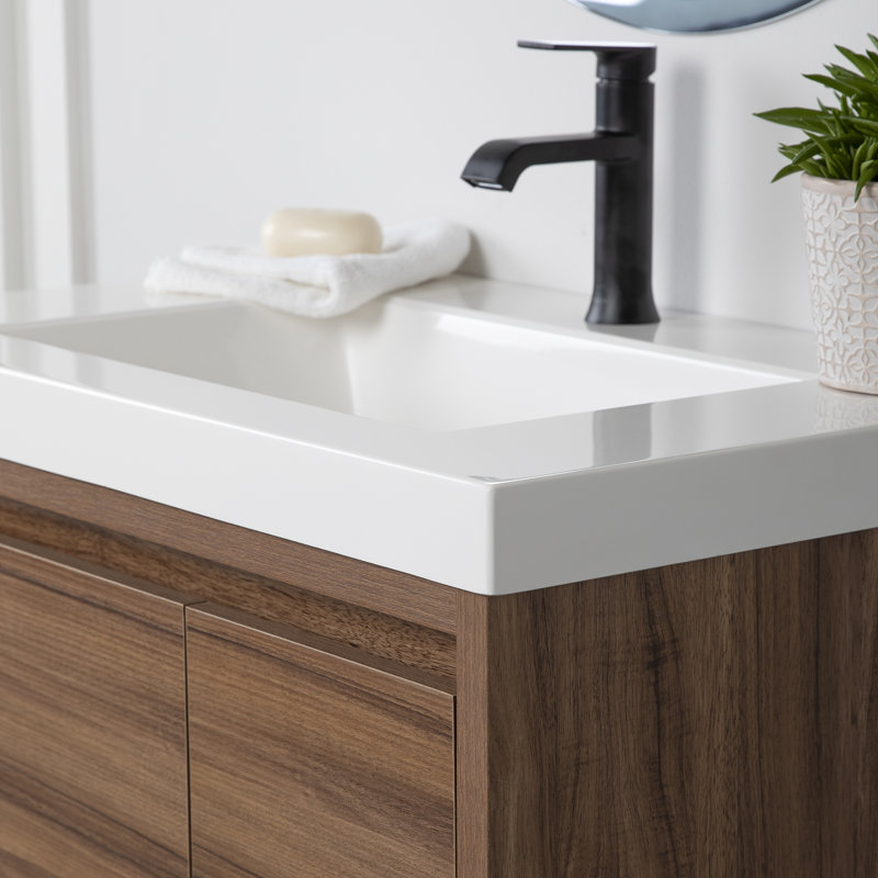 Mercury Row® Altenburg 30.5'' Wall Mounted Single Bathroom Vanity with